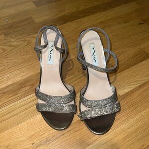 Nina silver/gold shiny glitter heels